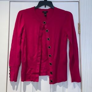 Ladies Alfani pink button cardigan